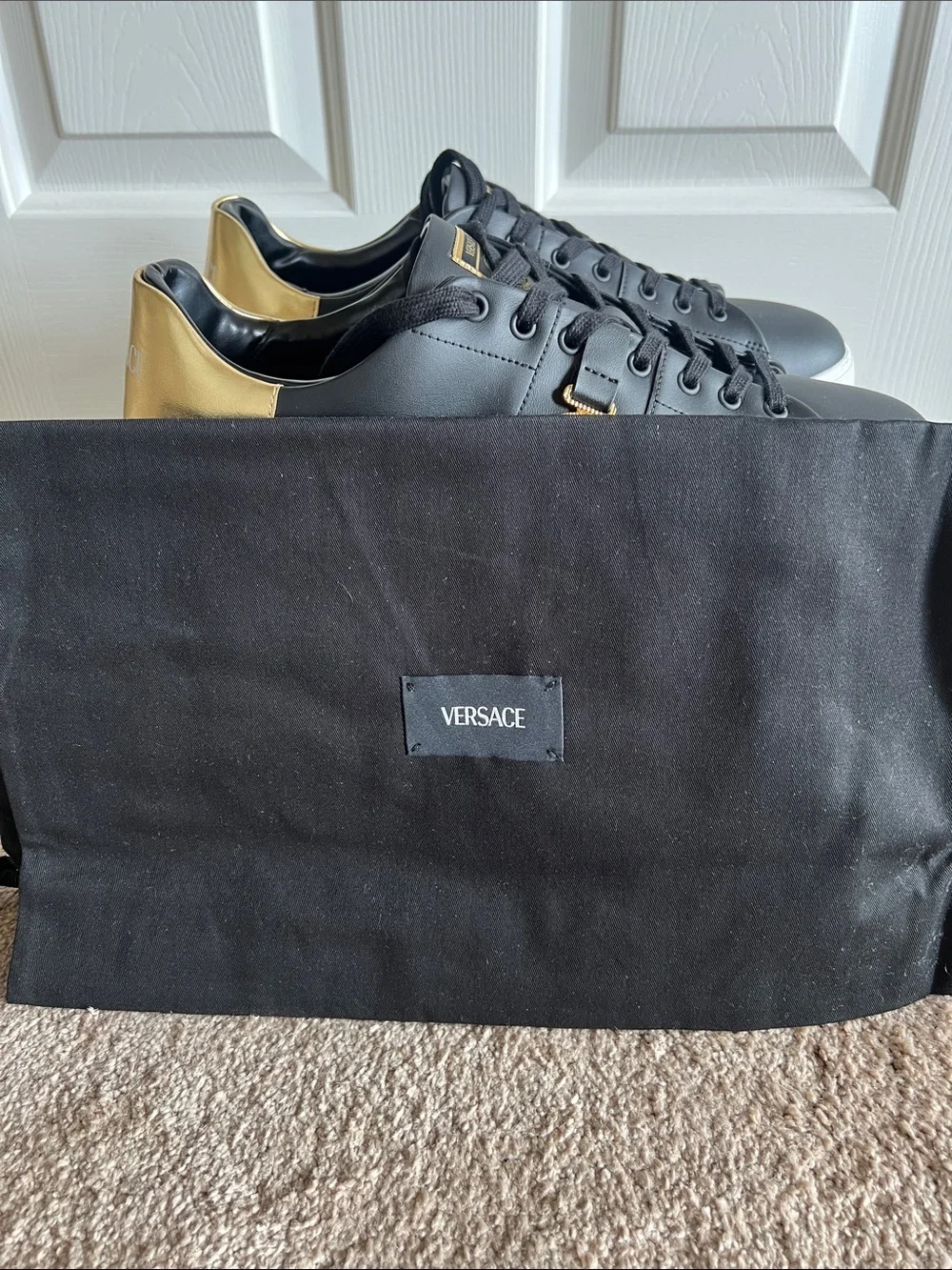 Greca Leather Sneakers